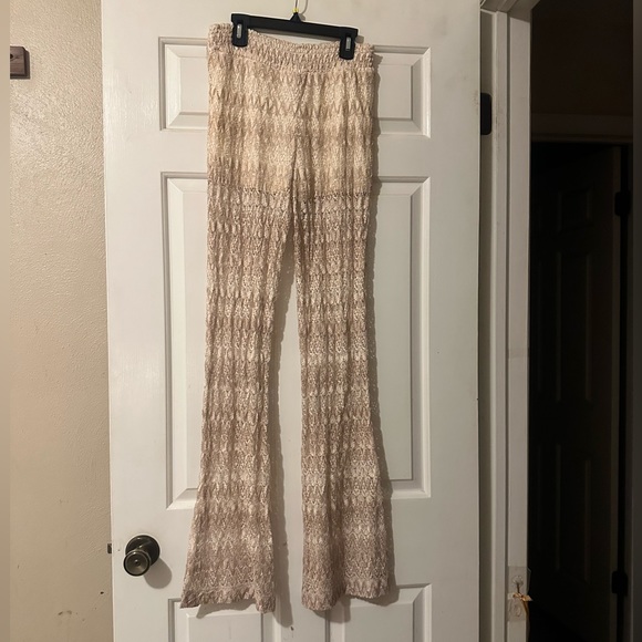 BUCKLE-Willow & Roots-Chevron Lace Inner Lined Dress Pants-Cream-Size Small-NWT - Picture 2 of 6